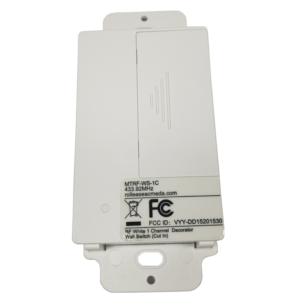 Automate Paradigm Wall Switch, 1 Channel White Cut In MTRF-WS-1C ROLLEASE ACMEDA