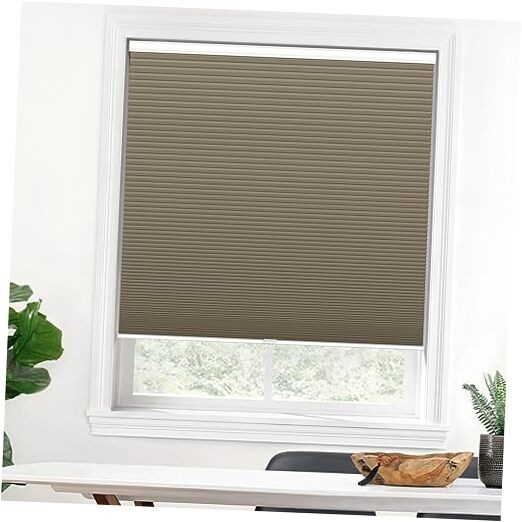 Cordless Cellular Shades, Blackout 48″ W x 72″ H Blackout – Dark Coffee