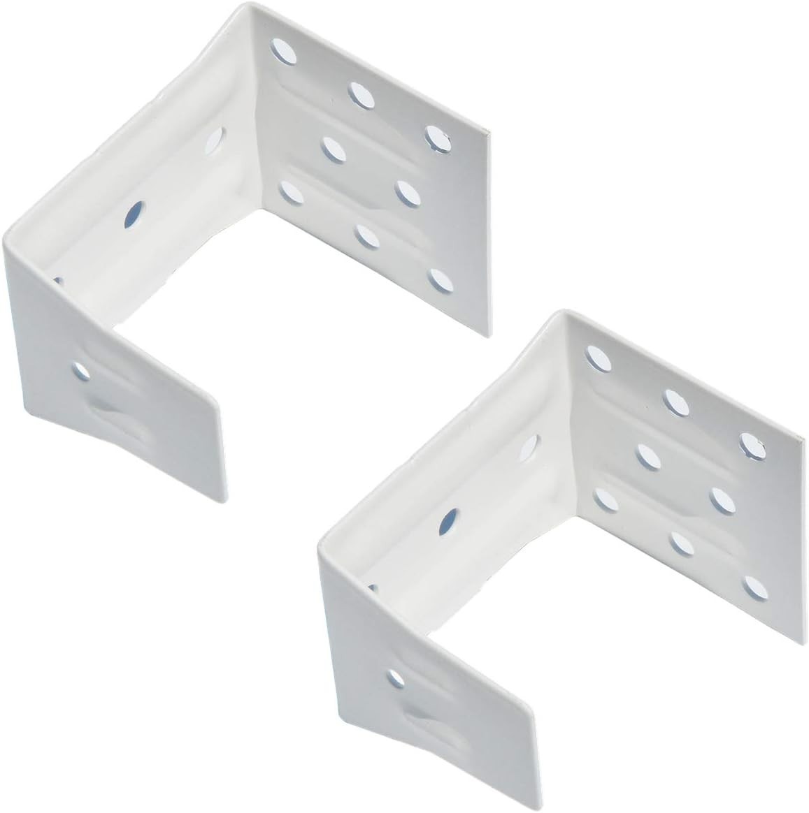 White Alloy Steel Center Support Brackets for 2″ Headrail Blinds – 2 Count