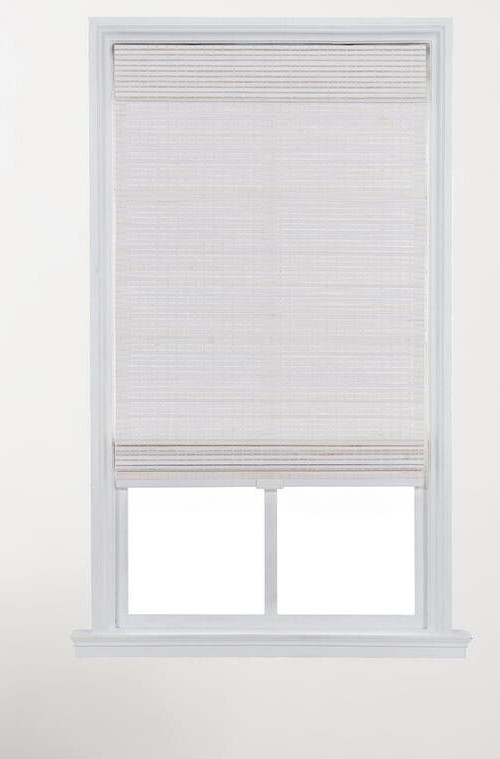 35 X 64 in Home Basics White Cordless Bamboo Roman Shade – White – WS02A-3564