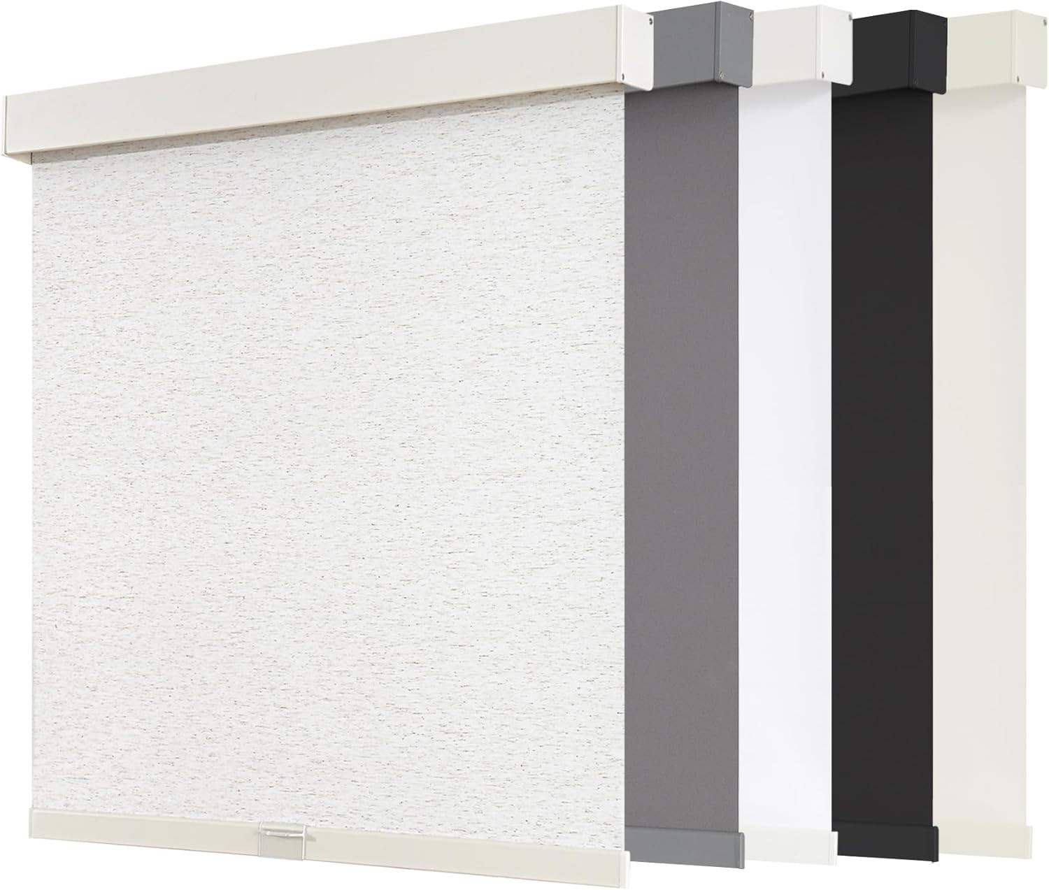 Cordless Blackout Roller Shades with Valance, Thermal Insulation, Linen Beige 34