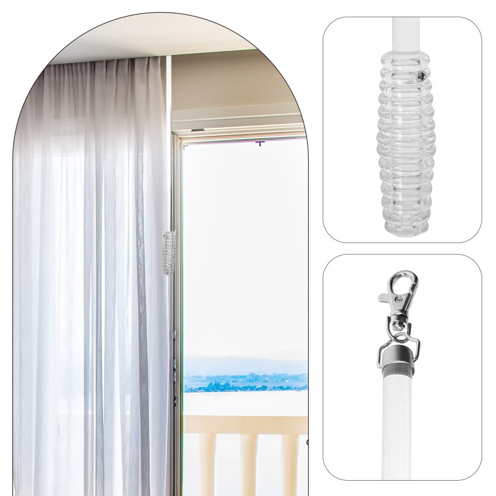 Blind Replacement Parts Iron Transparent Pulling Blinds 1Pcs 22.01X0.79X0.79In