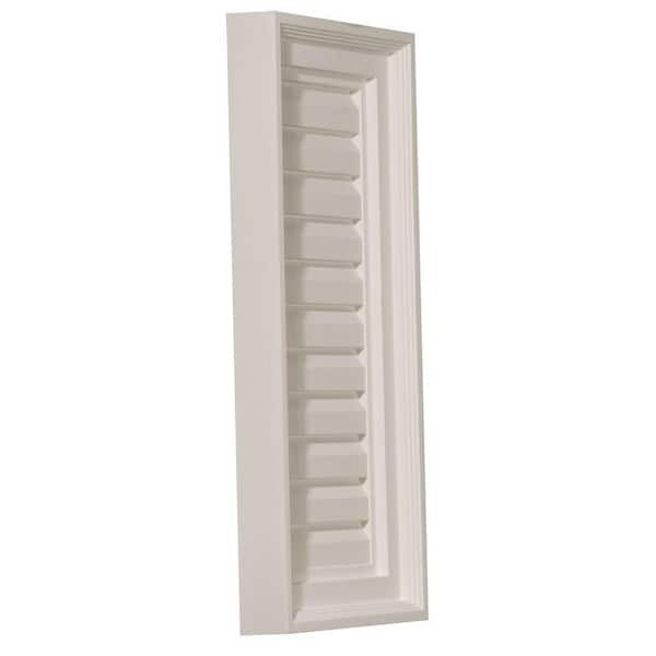 12″W x 24″H x 1 1/8″P Vertical Gable Vent Louver | Functional Urethane, Primed