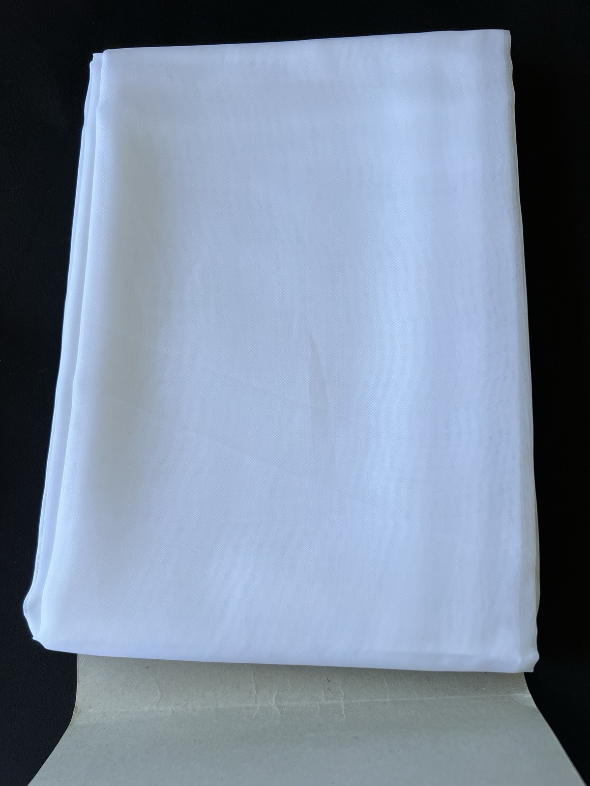 1 WHITE Piece Solid Voile Window Scarf Treatment See Through 28.5” x 144”