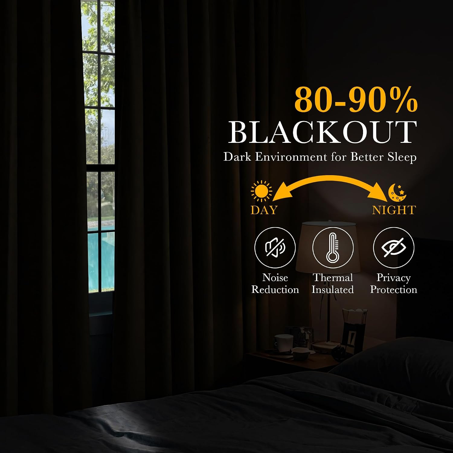 Short Blackout Curtains Set – Nursery Short Curtain Panels Thermal Insulated Win