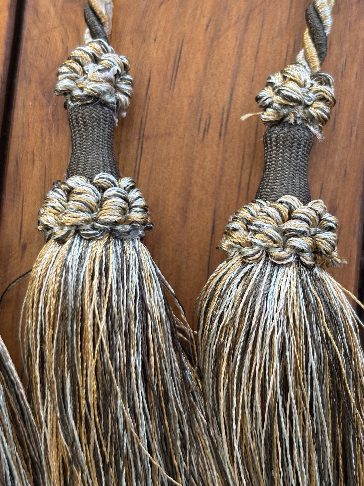 Brown and Gold 4 1/2″ Tassel Curtain Tie Backs Set of 2