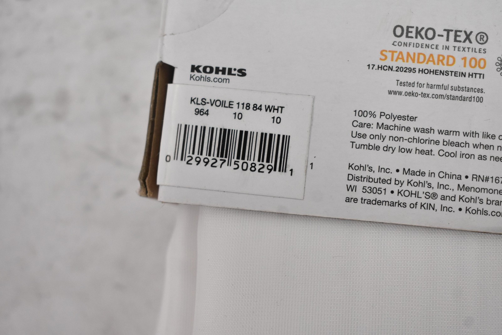 SONOMA Panels 2 Pack 59×84 Made To Measure White Rod Pocket Polyester Sheer