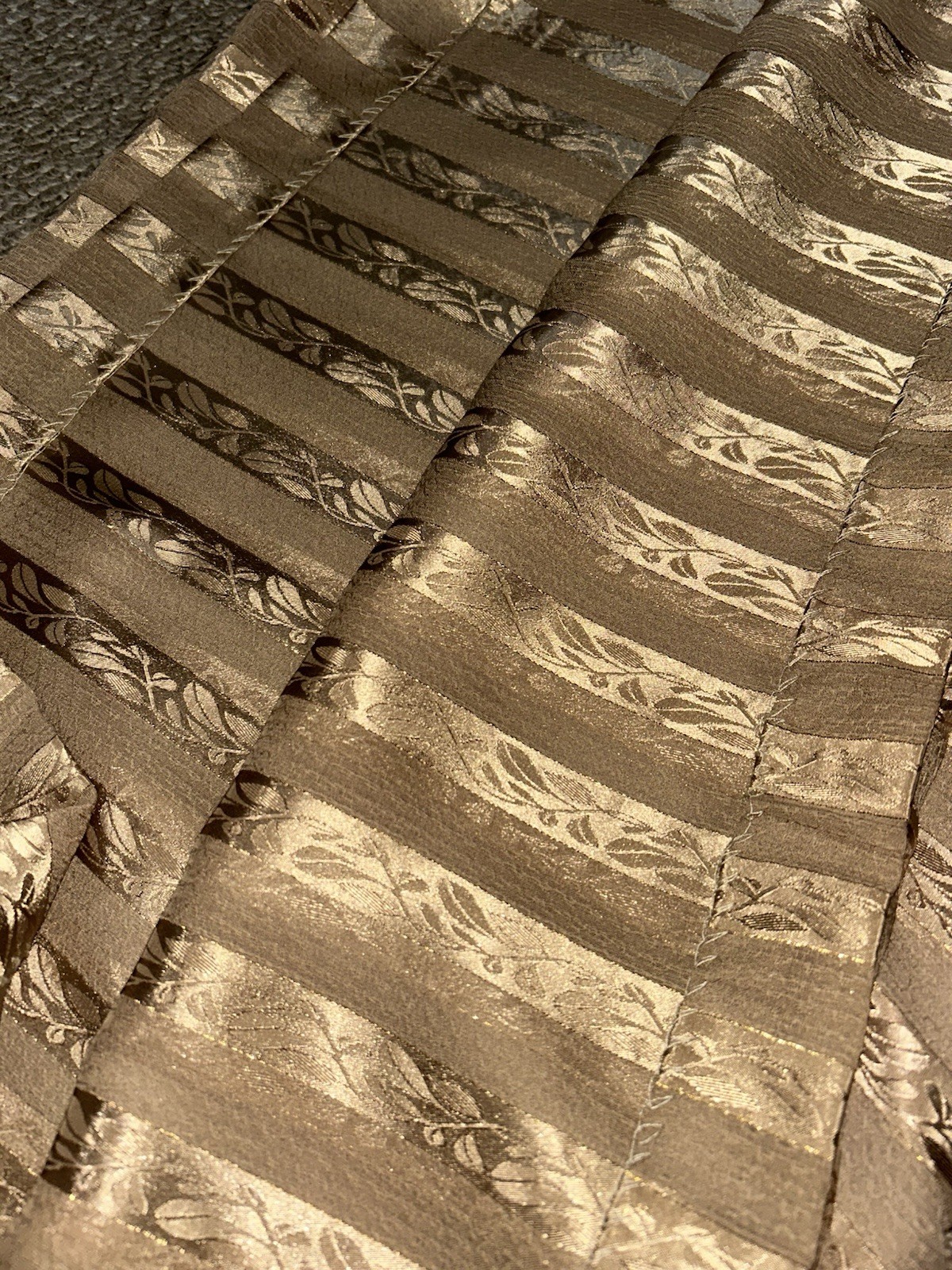 Croscill Gold Pole Top Panels Pair 40x 180 Metallic Thread Semi Sheer Elegant