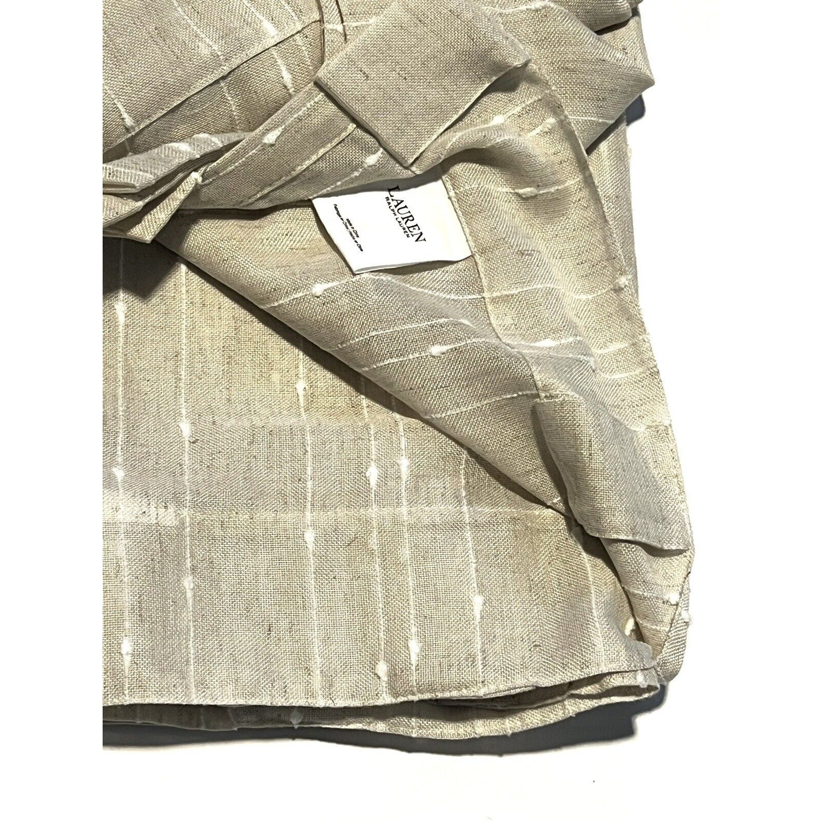 2 Ralph Lauren Marley Window Panels Curtains 54 x 84” Natural Beige **READ