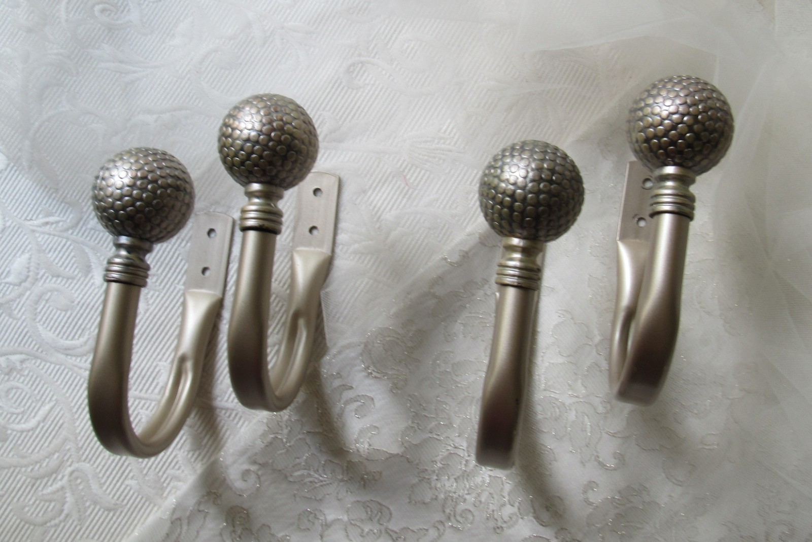 4 drapery tie-backs,metal hook tie-back,contemporary modern design,curtain hooks