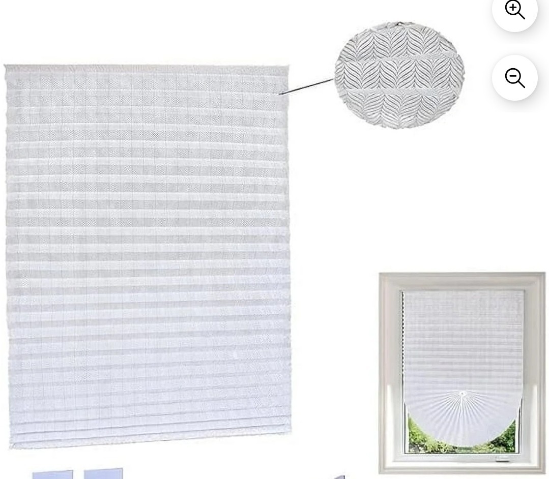Garayma 2PCS Ripple Shape Temporary Light Filtering Paper Shades for Windows,