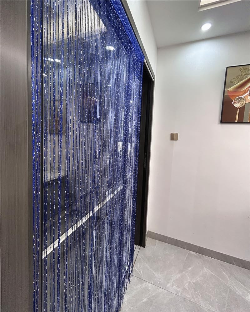 Customizable Royal Blue Room Divider String Curtain – Ideal for Home & Events