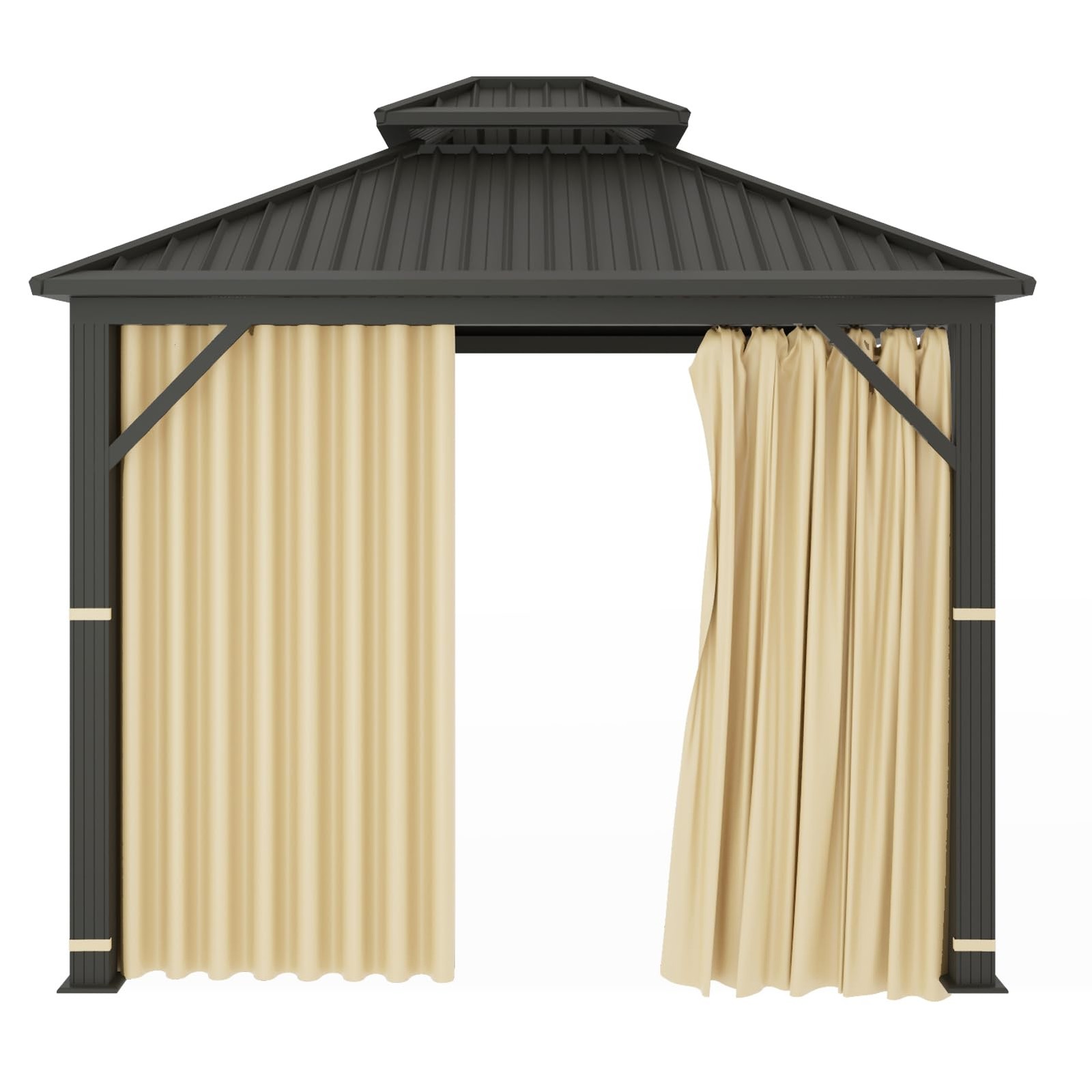Gazebo Universal Replacement Privacy Curtain – 10′ x 10′ Gazebo Side Wall Out…