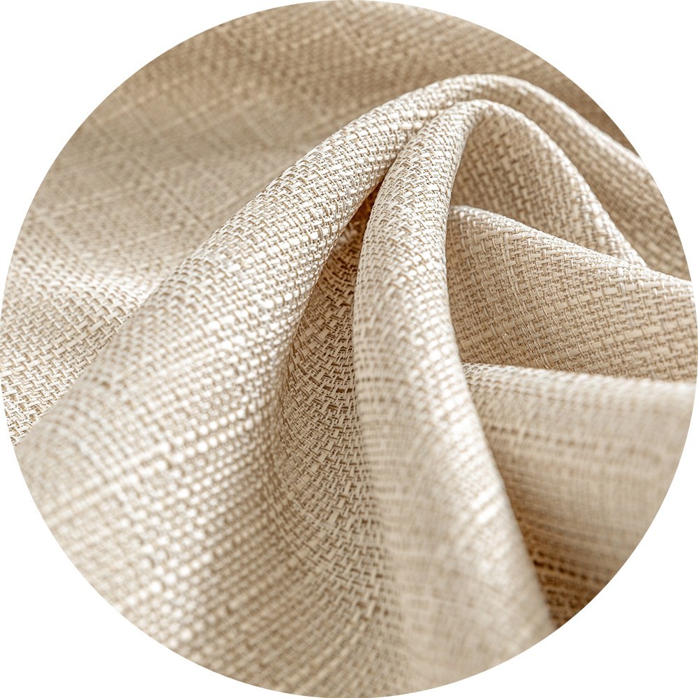 Linen Textured Curtains 2 Panels for Living Room Grommet Top Light Filtering