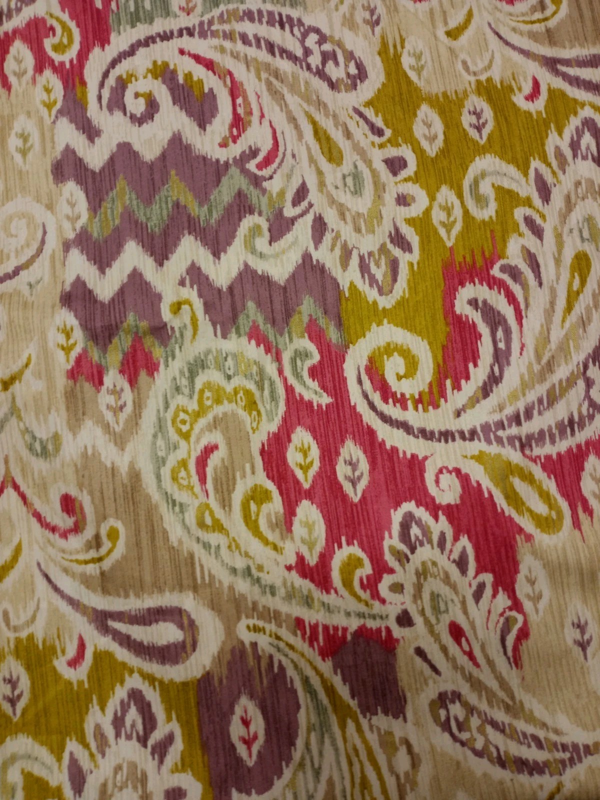 2) Handmade Paisley Floral Leaf Curtain Panels Cotton Blend~Rod Pkt~50″x102″