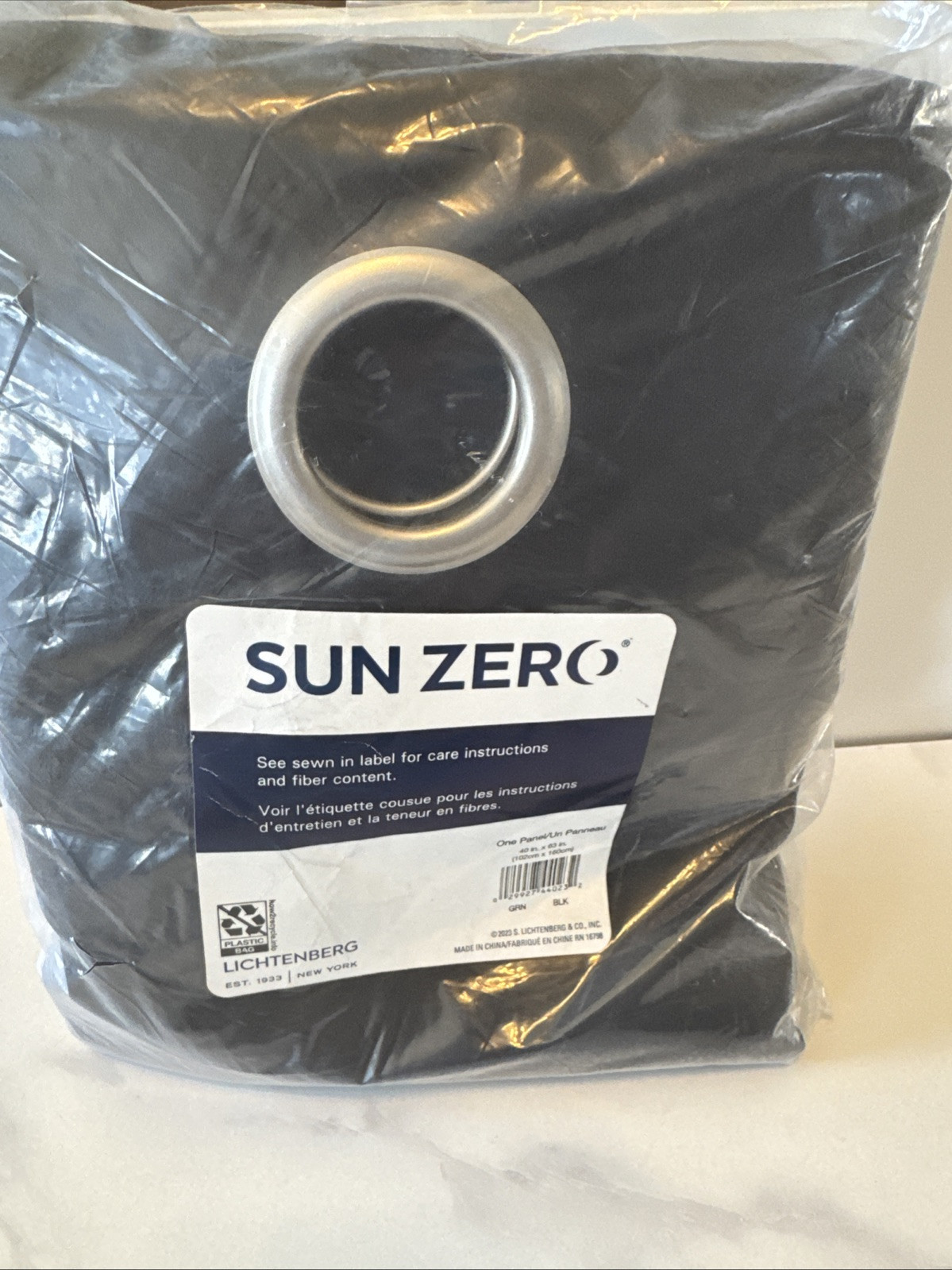 Sun Zero Oslo Theater Grade Blackout Grommet Top Curtain Panel 40″ X 63″ Black