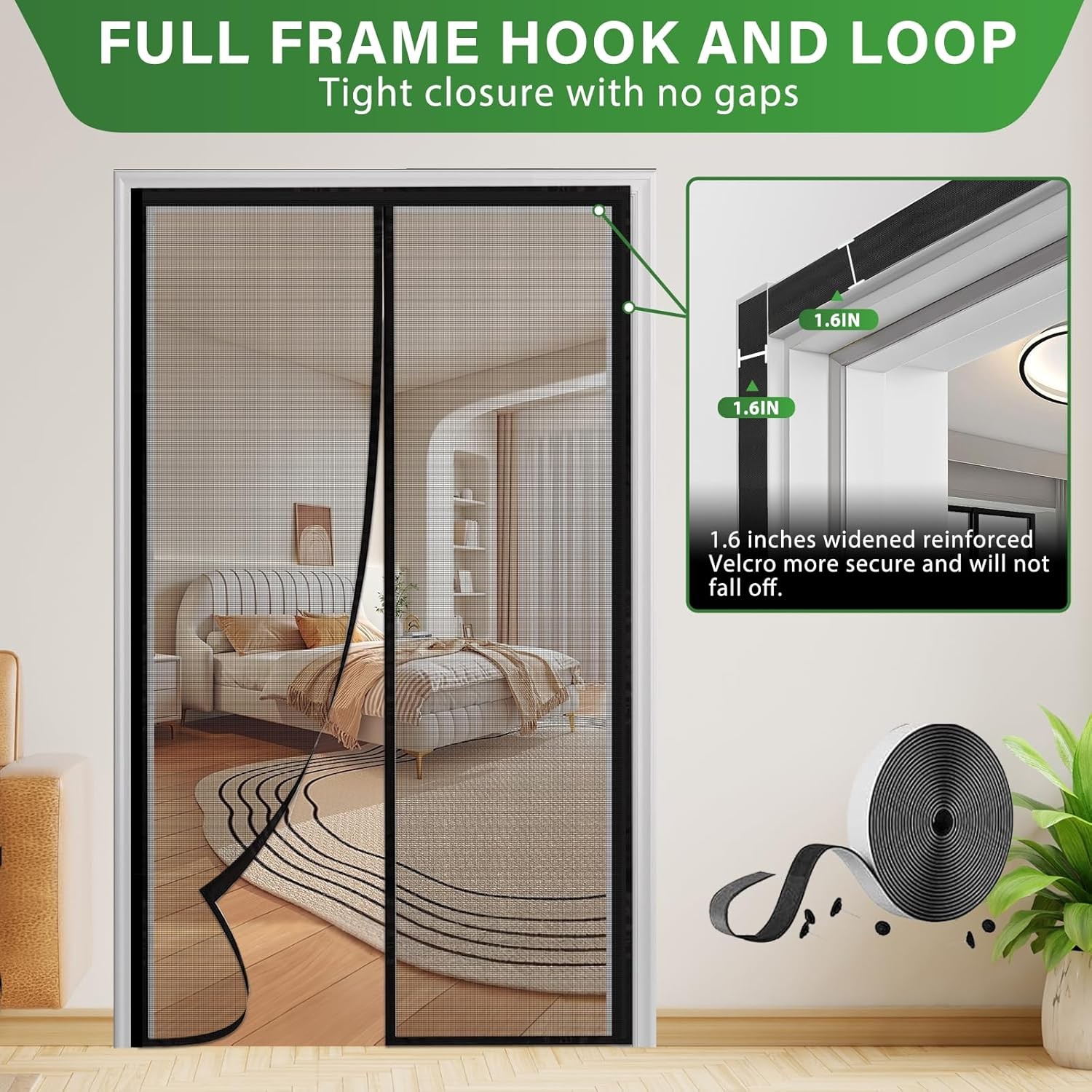 Magnetic Screen Door Heavy Duty PET Mesh Curtain for Patio Home Outdoor Use