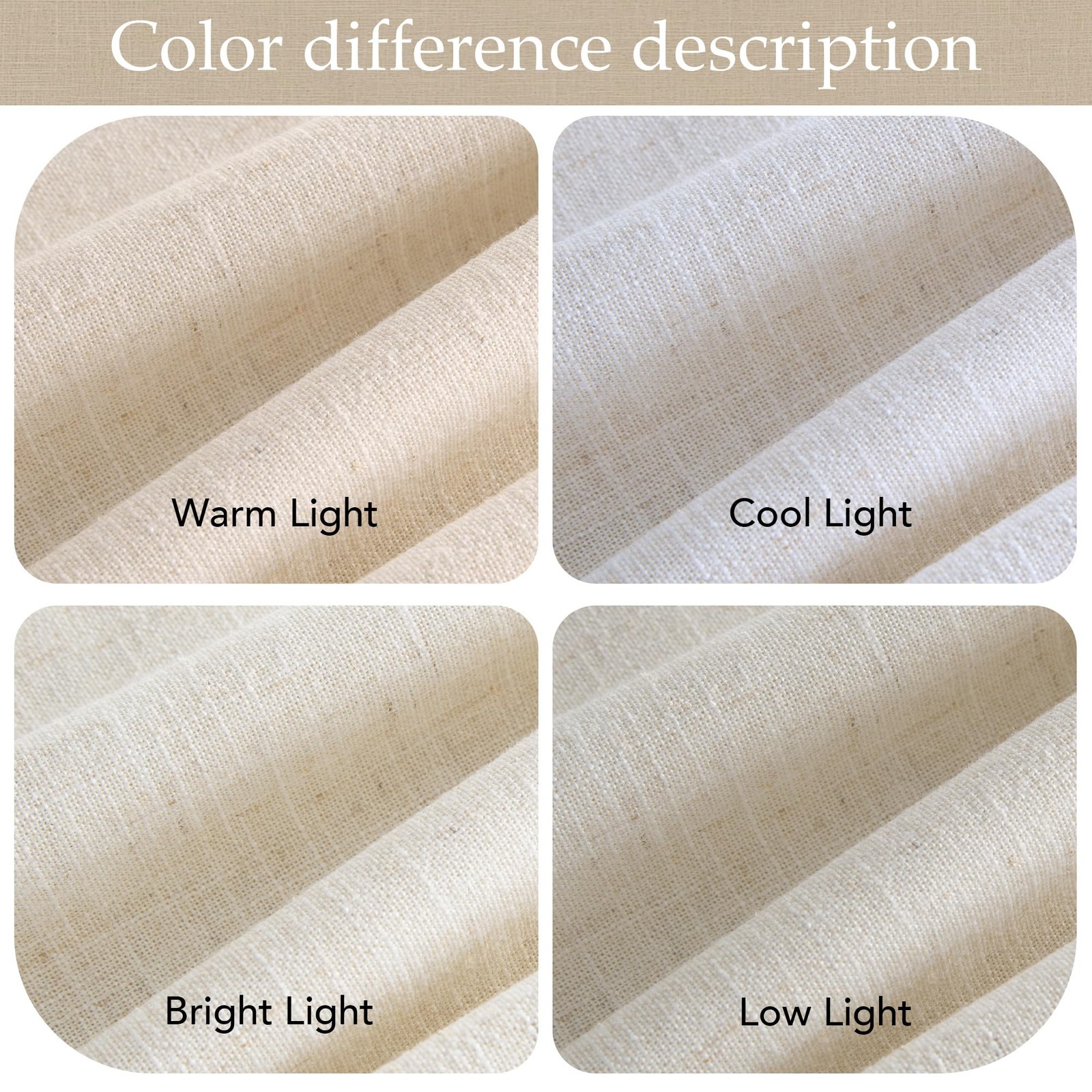 NICETOWN Linen Curtains 90 Inch Long 2 Panels Set for Living Room, 55″ Wide T…