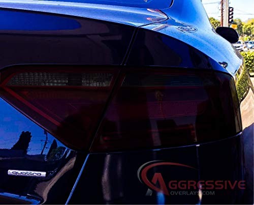 Aggressive Taillight Overlays Compatible Fit for Audi A5 S5 20% Dark Smoke