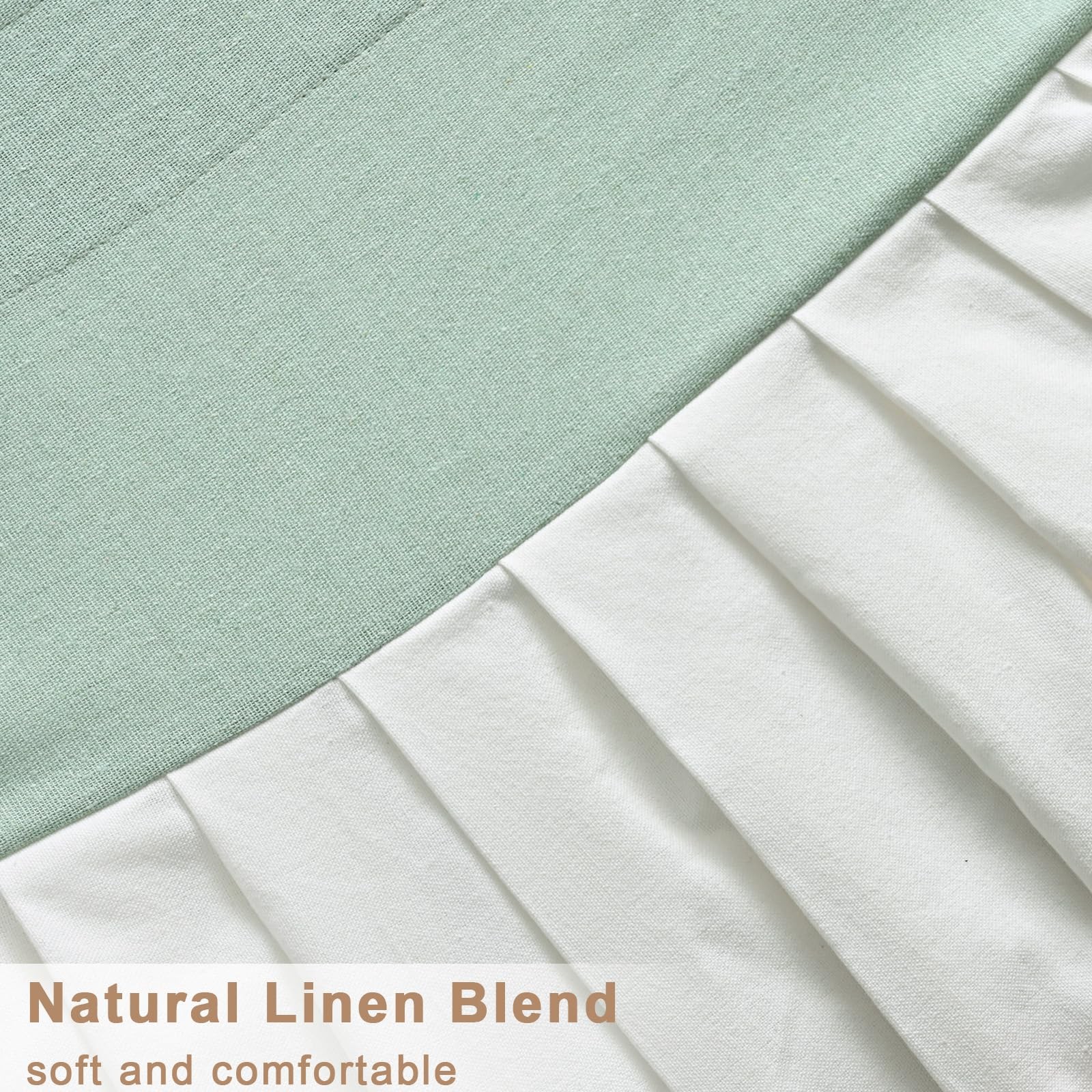 Linen Valances for Windows Farmhouse Ruffle Swag Valance Rustic Country Windo…