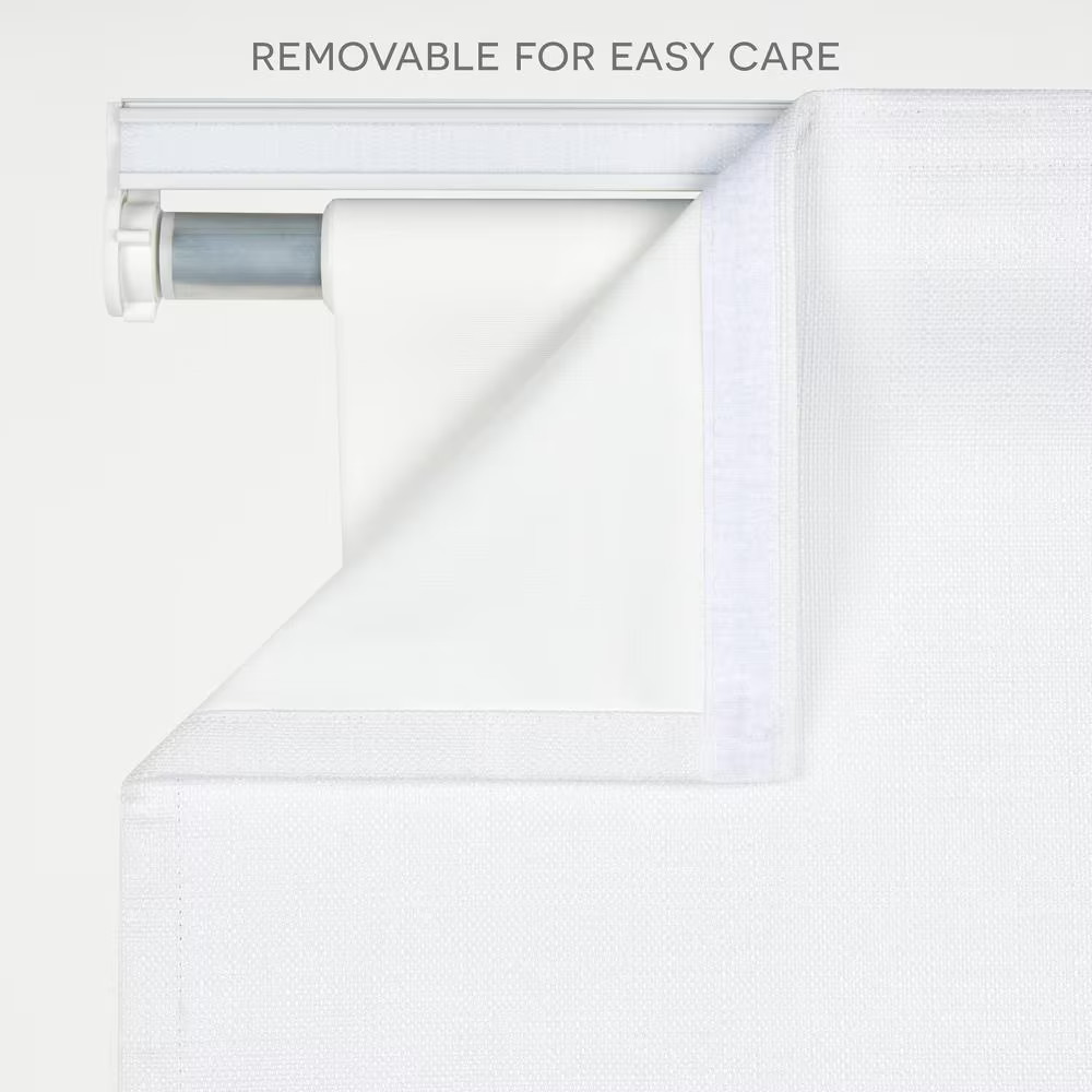 Acadia White Cordless Total Blackout Polyester Roman Shade 27 In. W X 64 In. L
