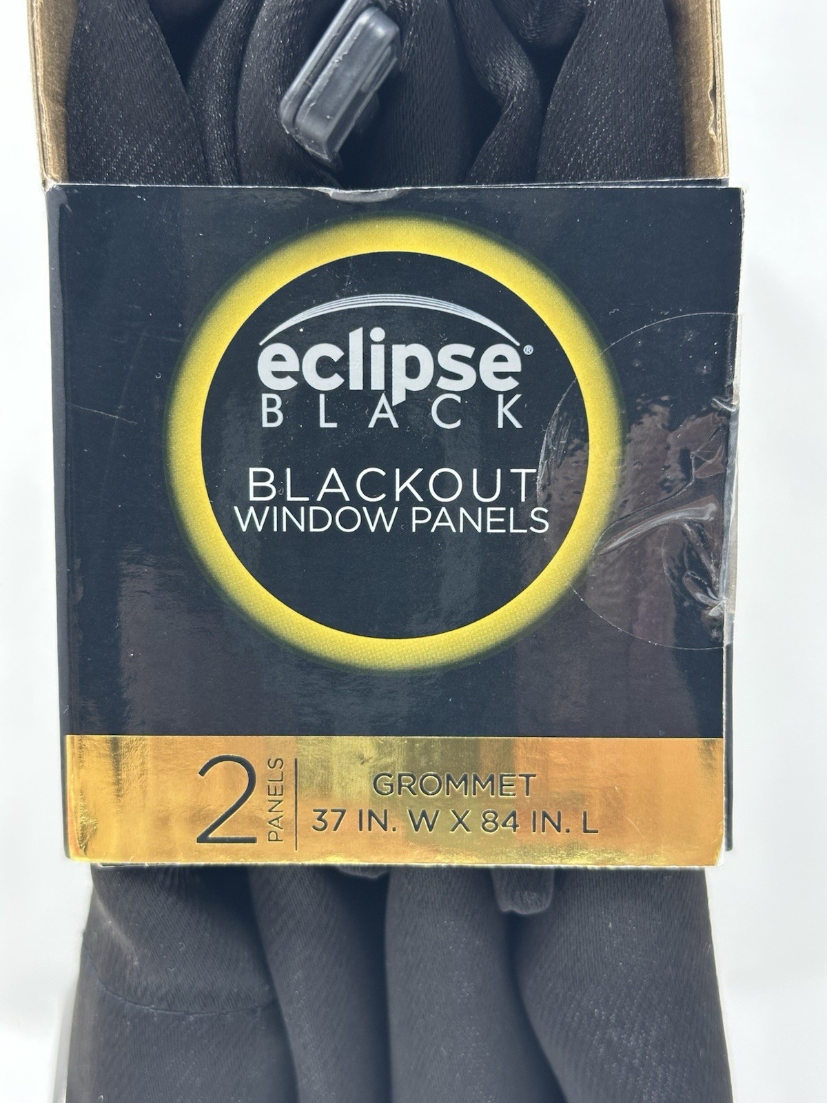 Eclipse Black Blackout Curtain Panels 84 In Grommet 2 Window Panels New