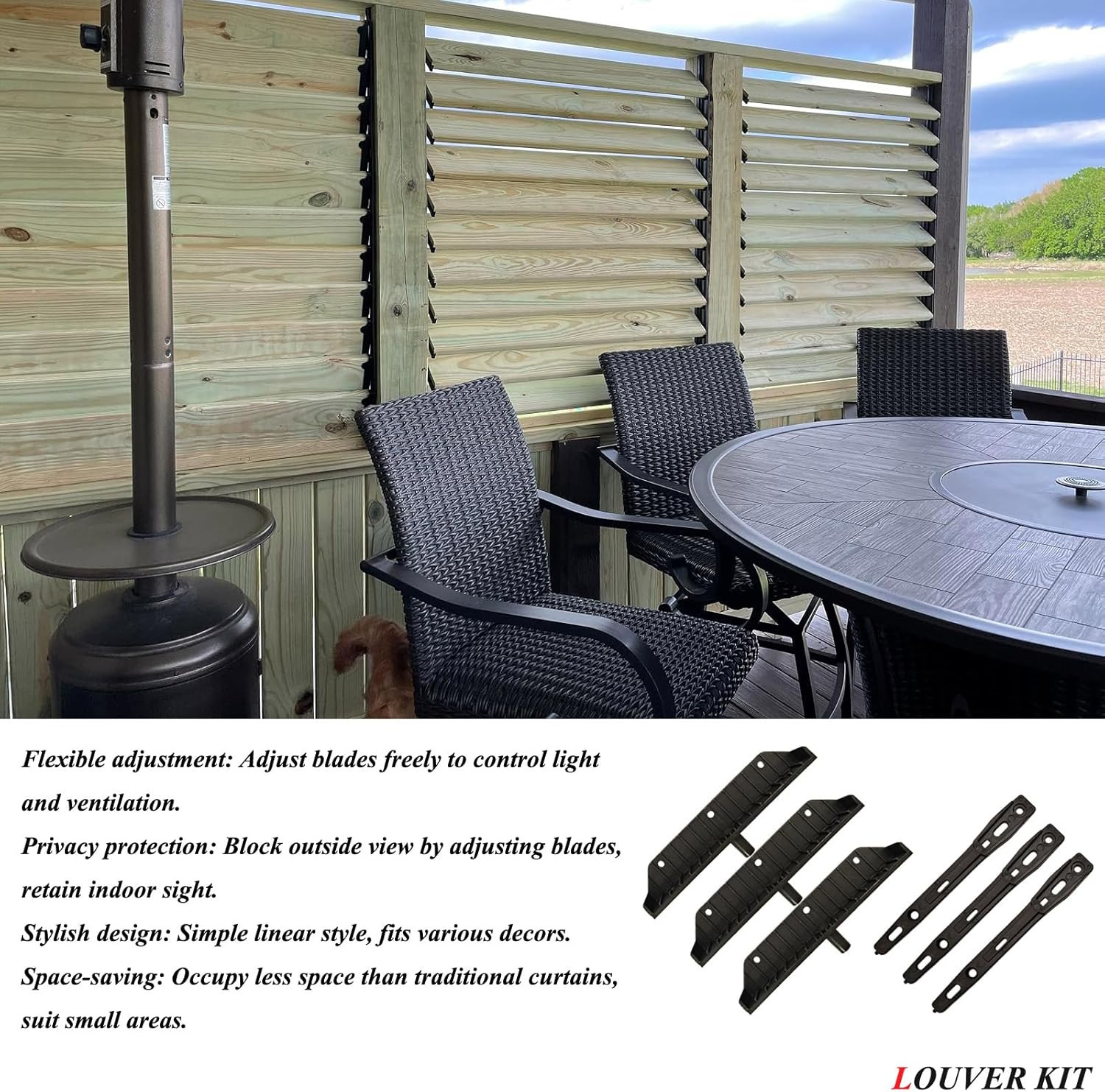 Louver Bracket Kit, Deck Sunblind System, Shutters Hardware System for Windows G