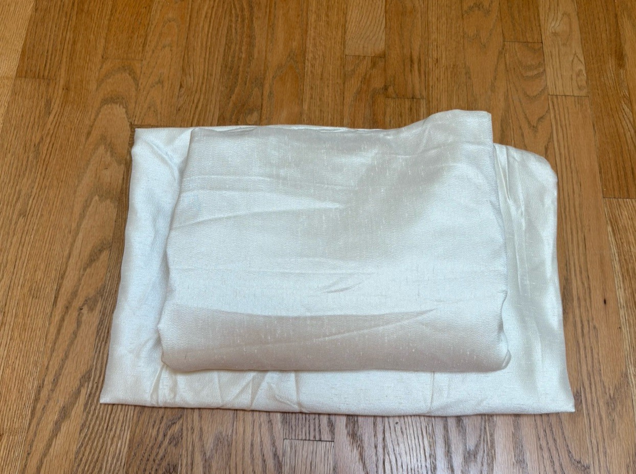 Pair New Vintage JC Penney Pinch Pleat Drapes Curtain Panels Cream/ Ivory Lined