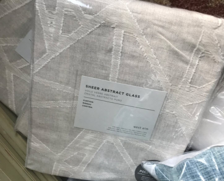 West Elm Sheer Alabaster Drapes Set 2 White 48x 108 Pole Top Pair