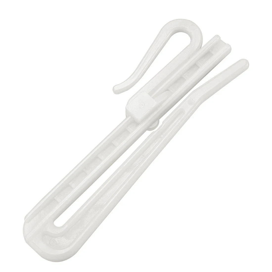 Adjustable Depth Pinch Pleat Locking Curtain Tape Clip Hook, Plastic, 23 Pcs