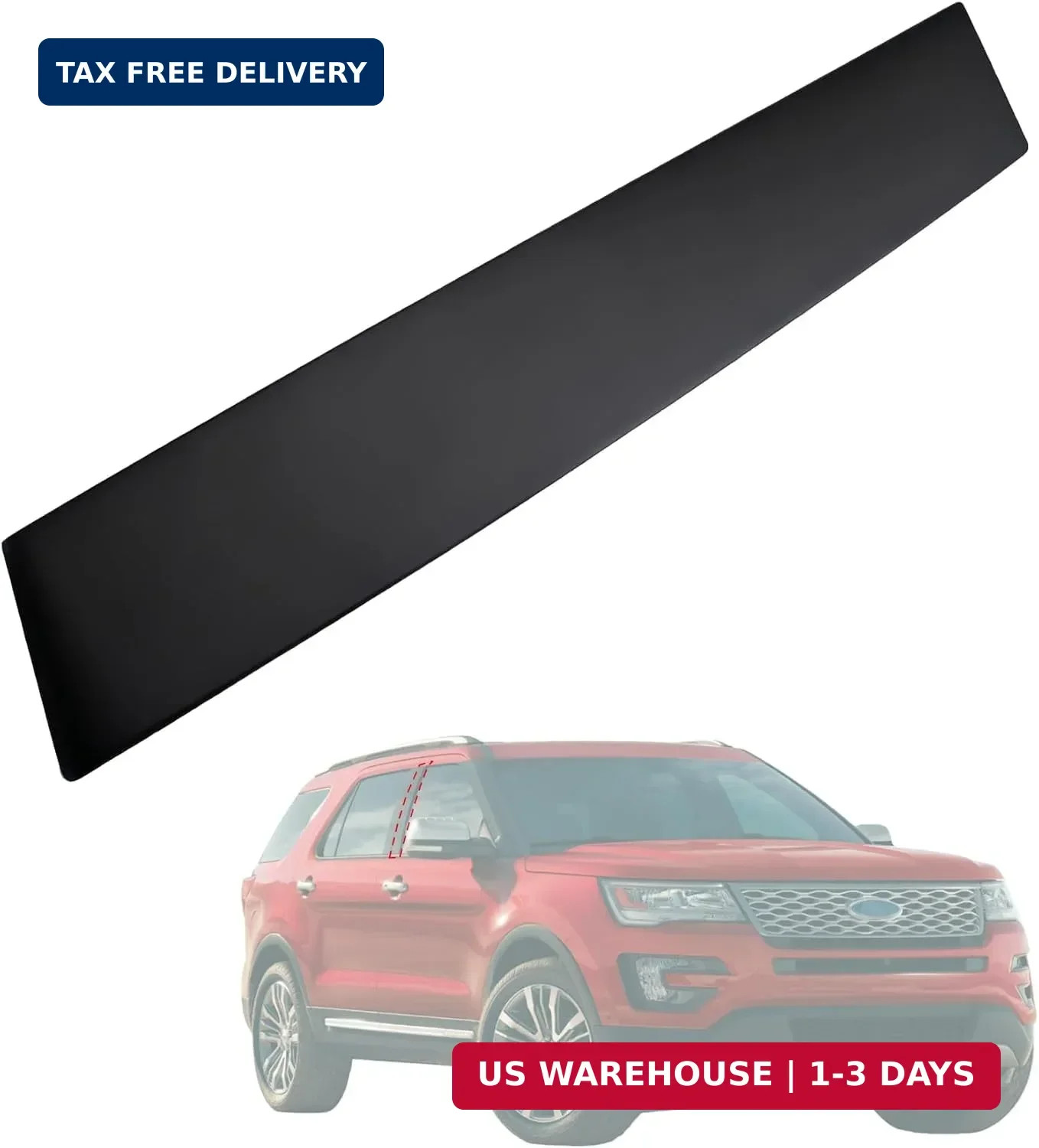 Flecto 926-449 B Pillar Molding Trim, Front Right Passenger, Gloss Black Appliqu