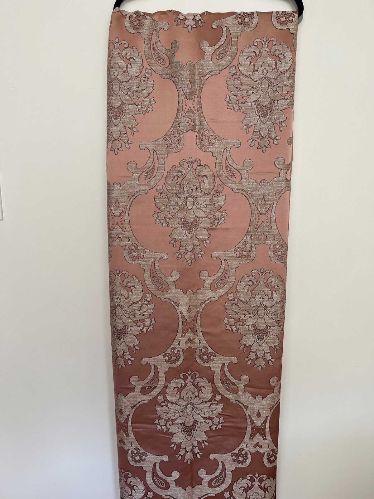 Rodeo Home Katherine Damask Curtains 2 Panel 54″ x 96″ Color Peach/Pink NEW