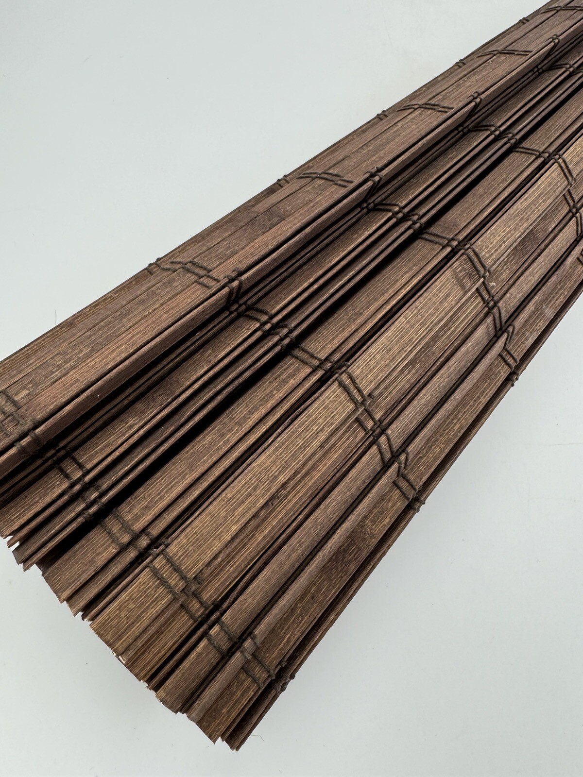 Radiance Brooklyn Cordless Cocoa Brown Bamboo Roman Shade Textured 38 X 64″