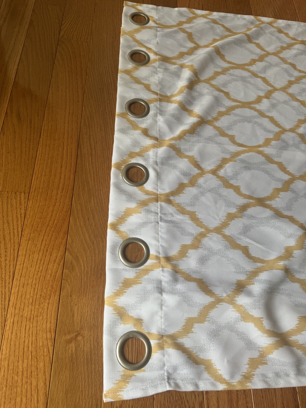 The Big One Yellow Moroccan Pattern Curtain Drapes 84” By 40” Grommet