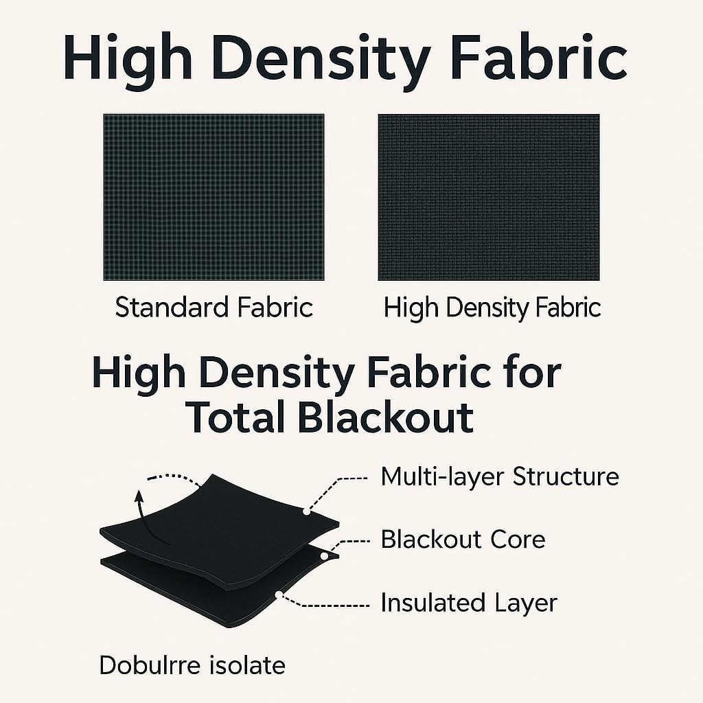 Effortless Installation Blackout Curtain – 95-100% Darkness, Travel Friendly