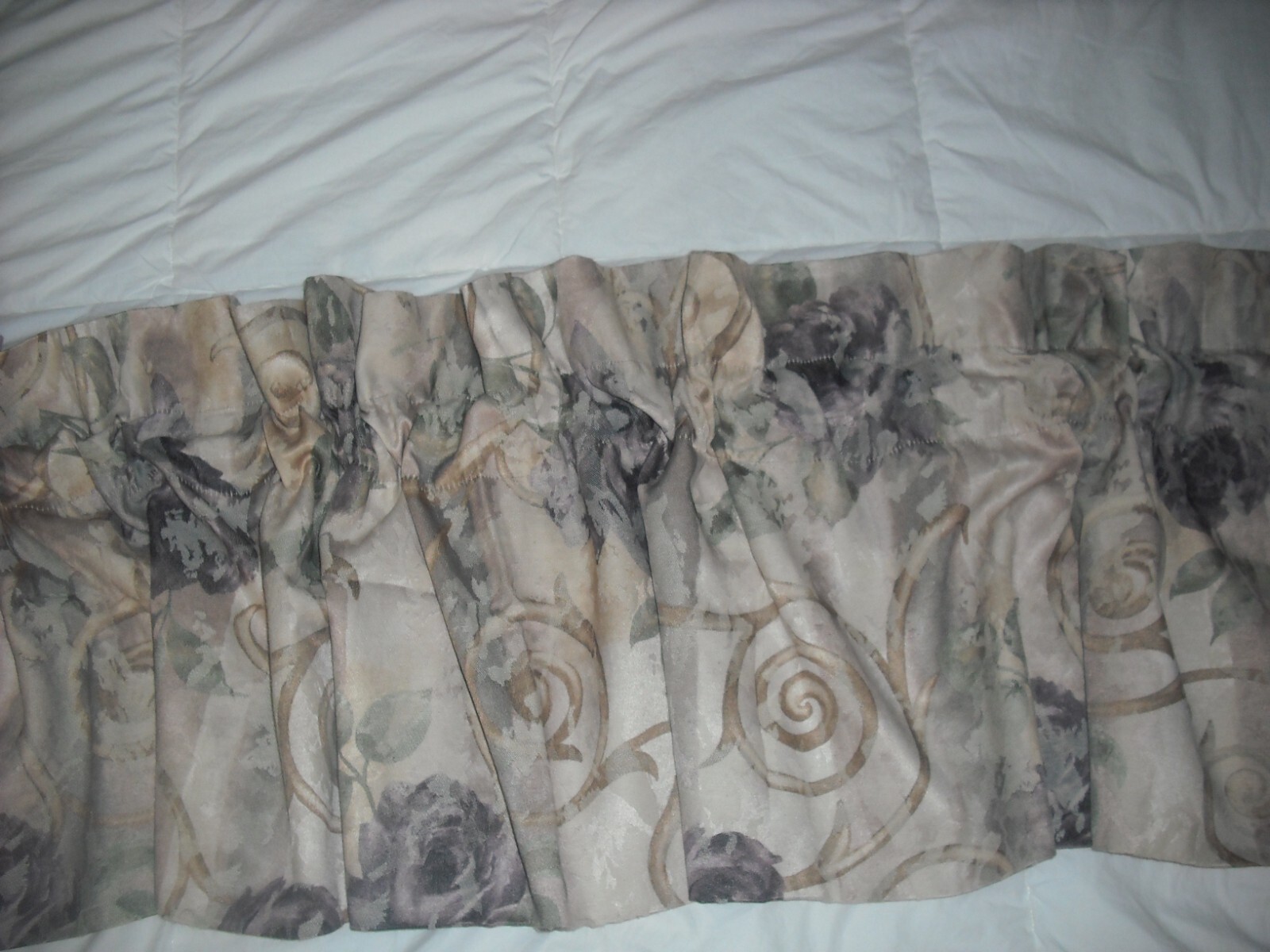 Croscill Chambord Cassis Purple Floral Window Valance @ 74×18 Extra Wide