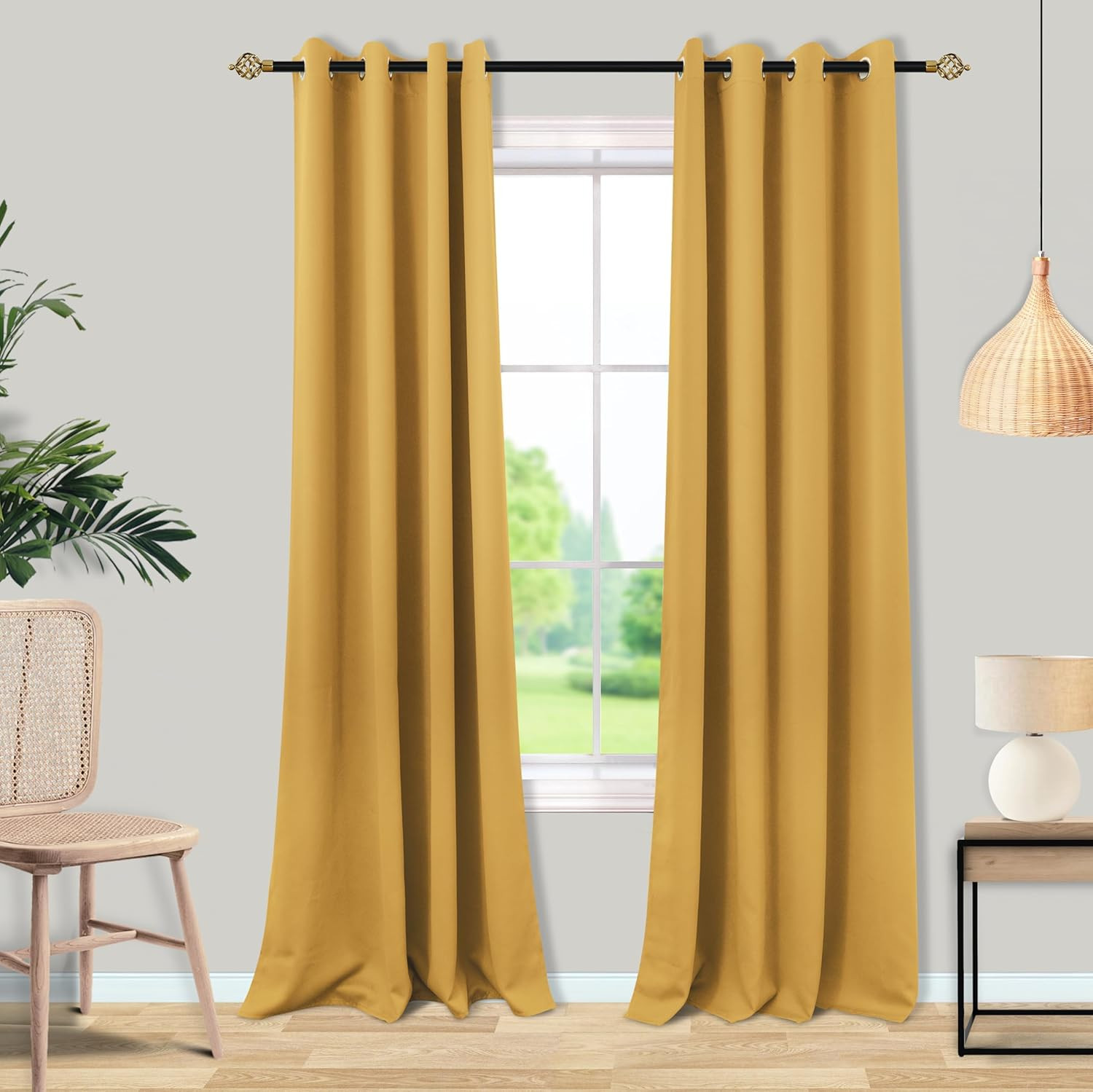 Elegant Mrs. Naturall Grommet Blackout Curtains for Ultimate Light Control