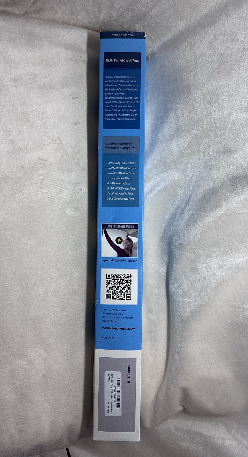 BDF S2M Window Film Clear UV Blocking 24in X 12ft Buy Decorative Film w/ Tools
