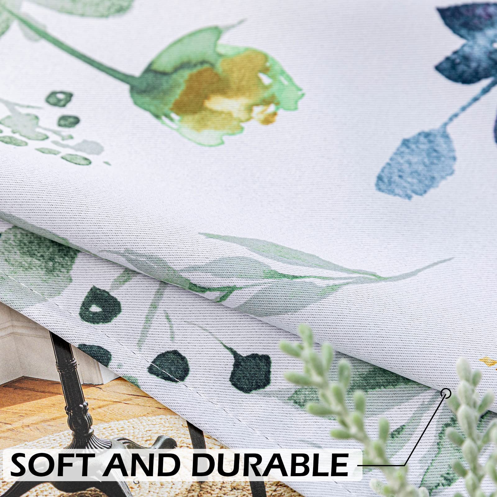 MYSKY HOME Floral Curtains 84 inches Long Living Room Curtains Room Darkening…
