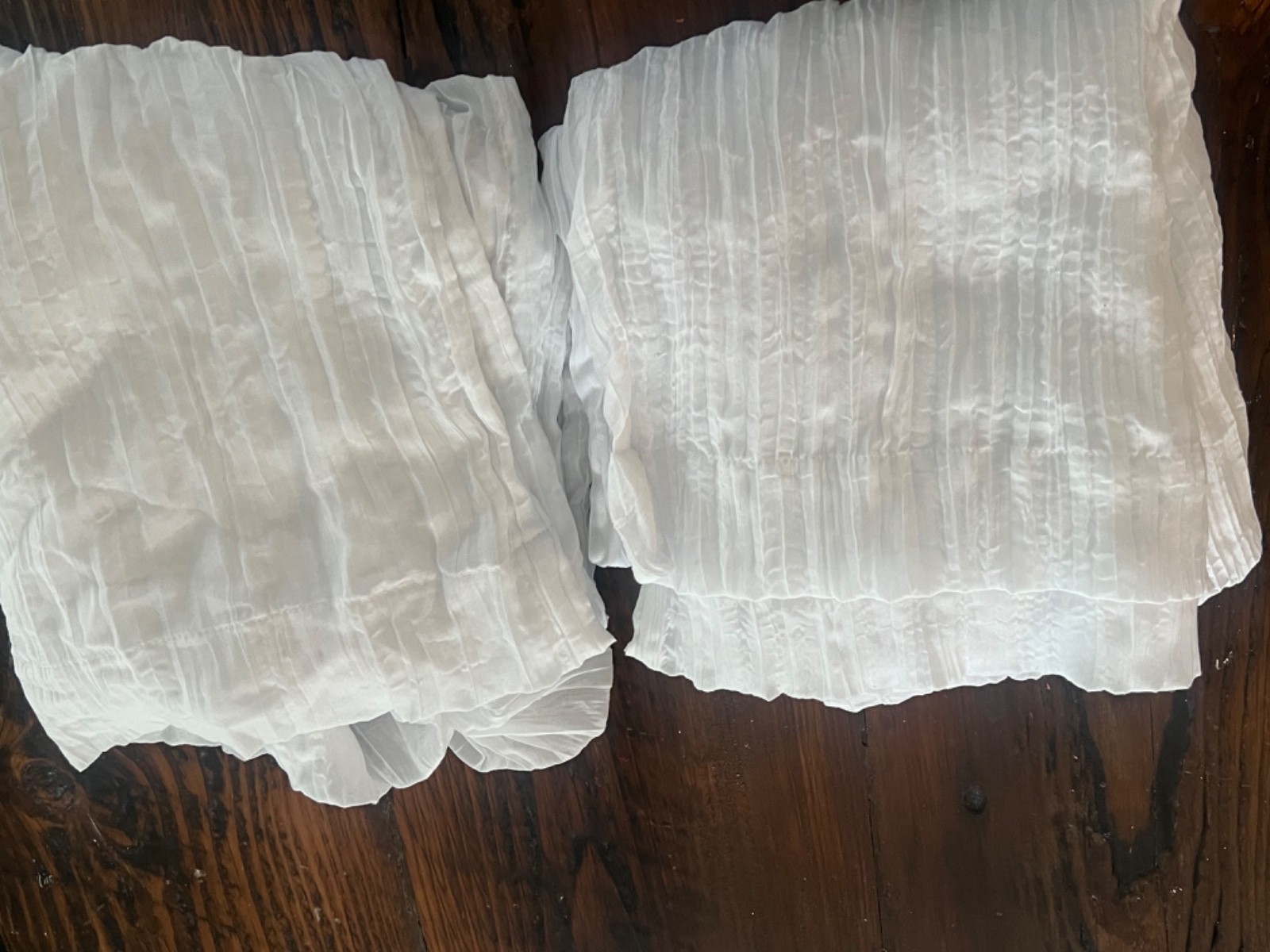 EUC! Rare! Opalhouse SET OF 2! Sheer Curtain Panel White Crushed 51′ W W X 95″L