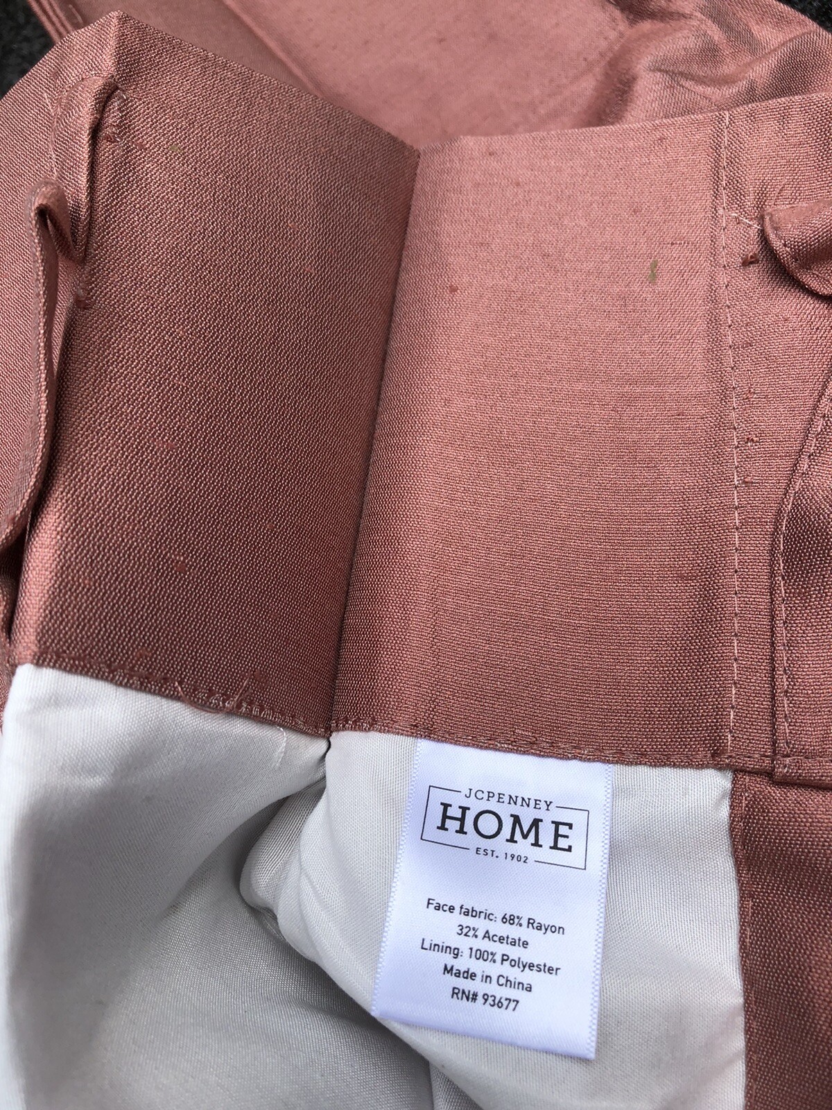 JCP HOME SUPREME PP PATIO CURTAIN PANEL DUSTY ROSE 37.5″ W X 84″ L NEW $110