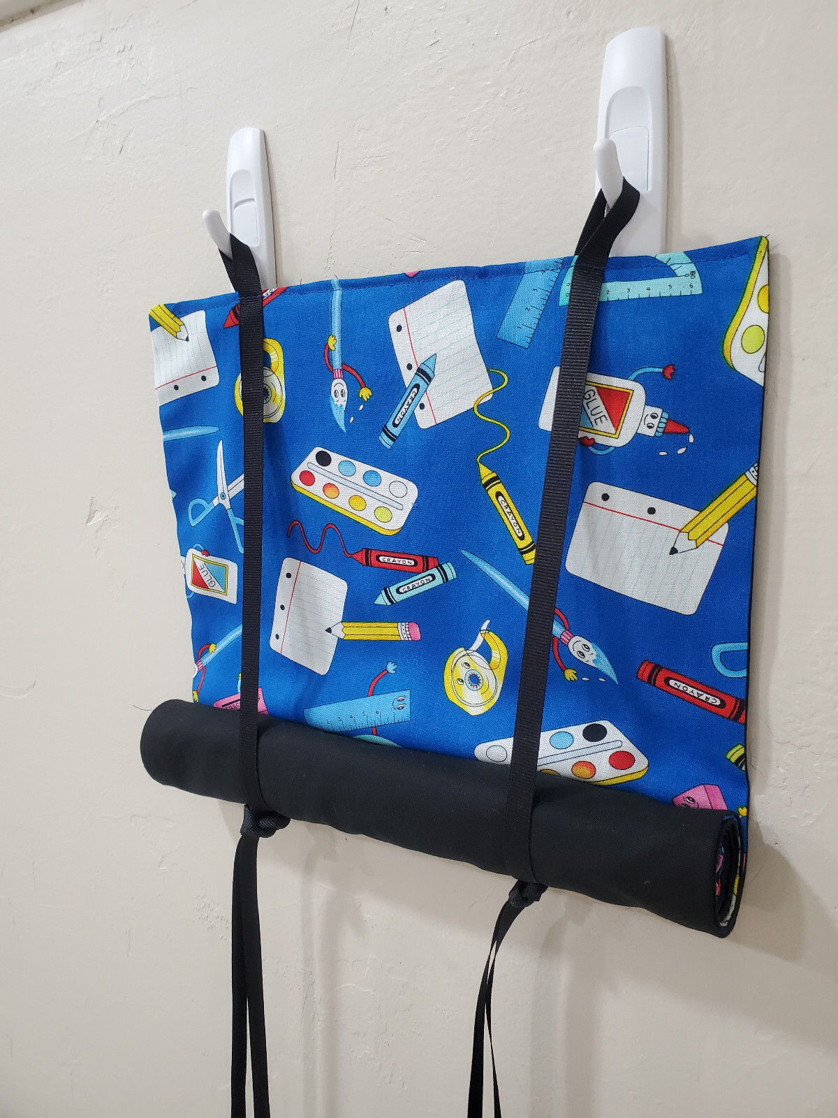 Classroom Door Security Curtain Blue Art School 10 x 35 Intruder Alert