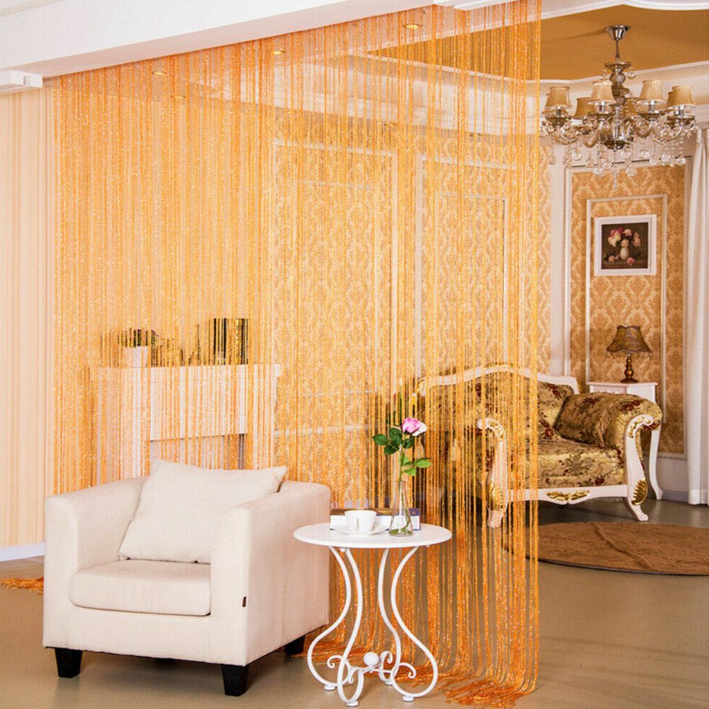 Glitter String Door Curtain Room Dividers Tassel Fringe Window Panel Home Decor