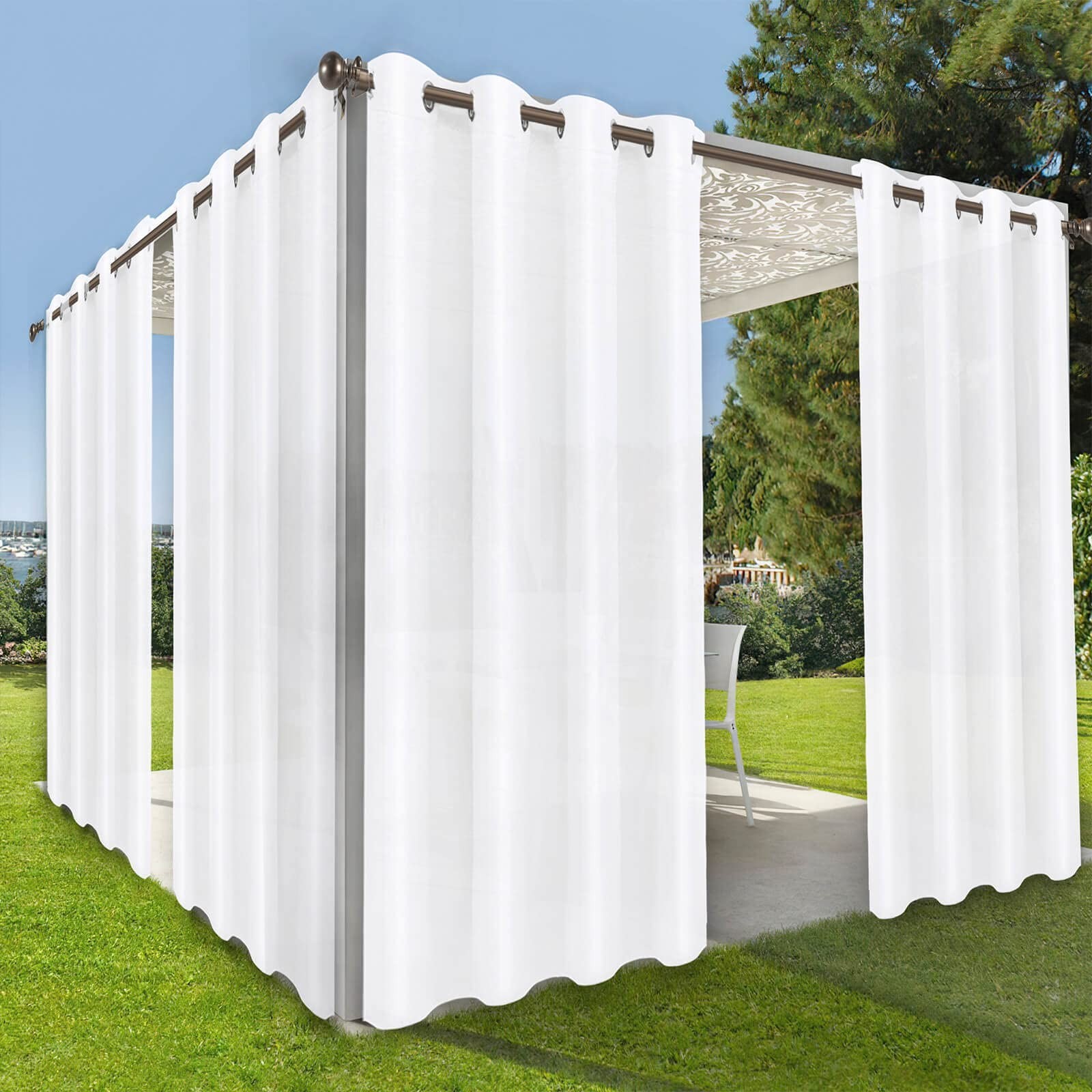 Waterproof Outdoor Curtains for Patio & Gazebo – UV Resistant, Sun Blocking Grom