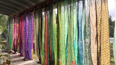 Assorted Hippie Colorful Curtains Light-Filtering – Boho Curtains, Bed Brown