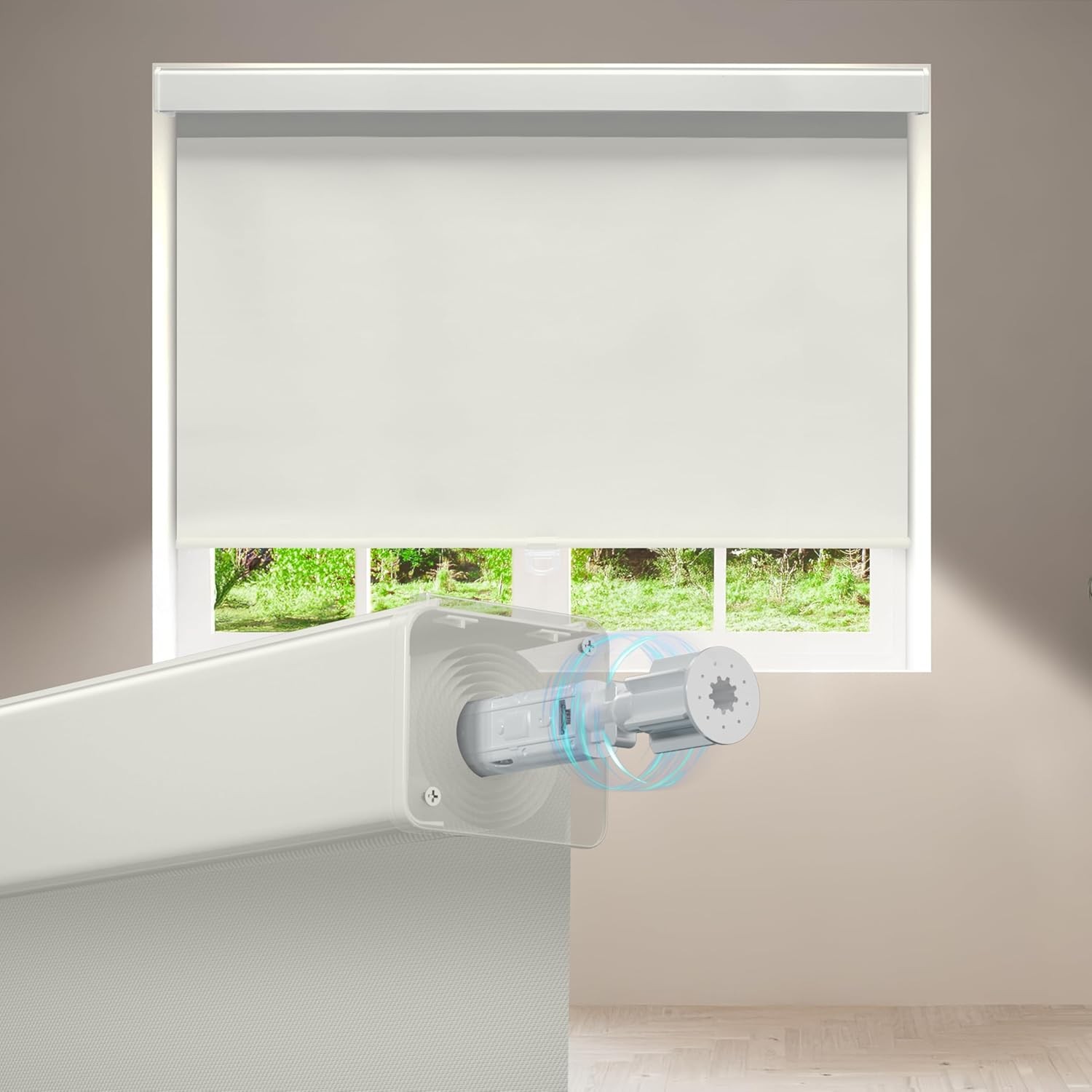 Cordless Blackout Roller Shades Insulated UV Protection Window Blinds for Home