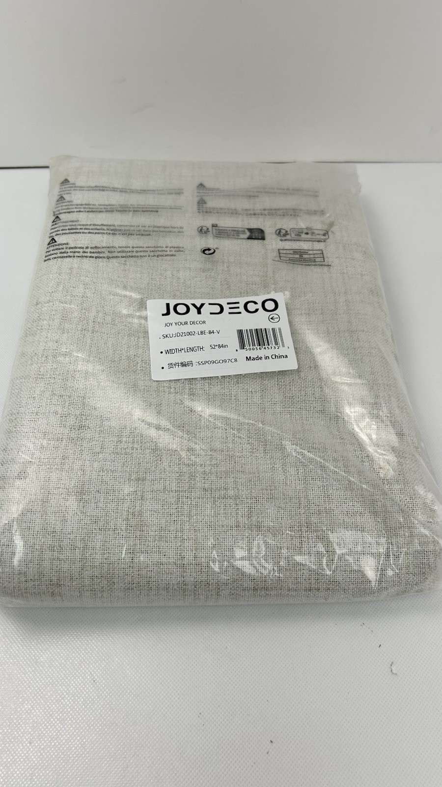Joydeco Blackout Curtains 52×84 Inches Long, Light Beige- 2 Panels