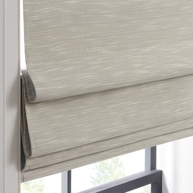 New Eclipse 27in x 64in Linen Blackout Cordless Roman Shade Pack of 4 Shades S3