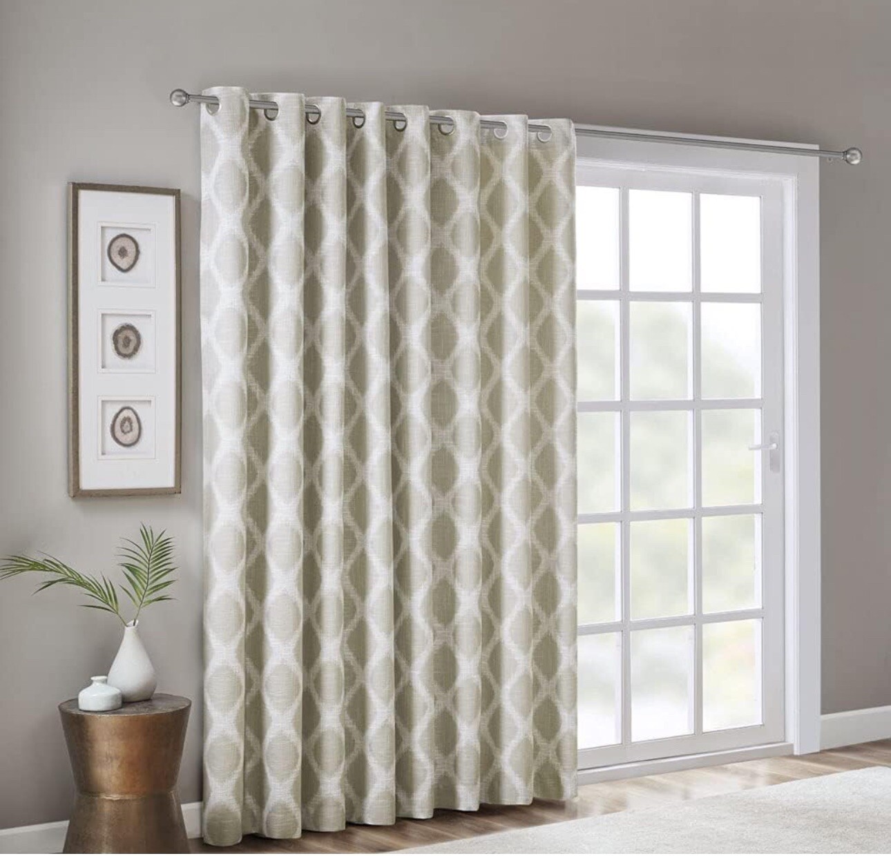 SunSmart Modern Printed Blackout Patio Curtain 100″W x 84″L