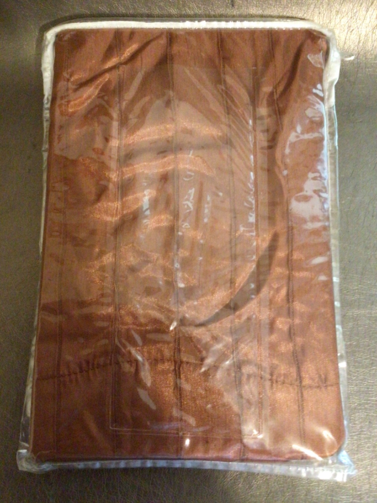 Croscill Shimmering Brown Rust Ascot Valance Blondell 35” x 23”